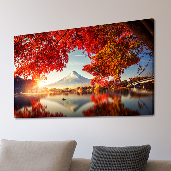 Quadro Decorativo Tela Em Lona Paisagem Montanha Natureza Flo
