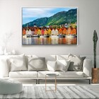 Quadro Decorativo Tela Horizontal Bergen-noruega Com Moldura