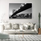 Quadro Decorativo Tela Ponte De Manhattan Com Moldura 100x160