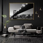 Quadro Decorativo Tela Ponte De Manhattan Com Moldura 40x60 S
