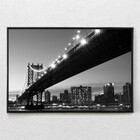 Quadro Decorativo Tela Ponte De Manhattan Com Moldura 80x120