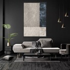 Quadro Decorativo Tela Vertical Abstrato Texturas Com Moldura