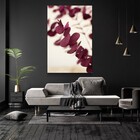 Quadro Decorativo Tela Vertical Com Estampa Flor Sem Moldura