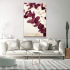 Quadro Decorativo Tela Vertical Com Estampa Flor Sem Moldura