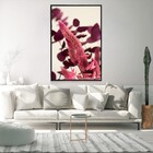 Quadro Decorativo Tela Vertical Estampa Lavanda Com Moldura E