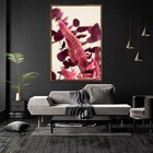 Quadro Decorativo Tela Vertical Estampa Lavanda Com Moldura E