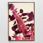 Quadro Decorativo Tela Vertical Estampa Lavanda Com Moldura E