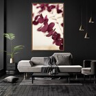 Quadro Decorativo Tela Vertical Flor Com Moldura E Sem Vidro