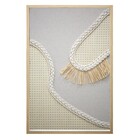 Quadro Decorativo Telas Tranças Multicolorido com Vidro 90x60cm Arte Própria