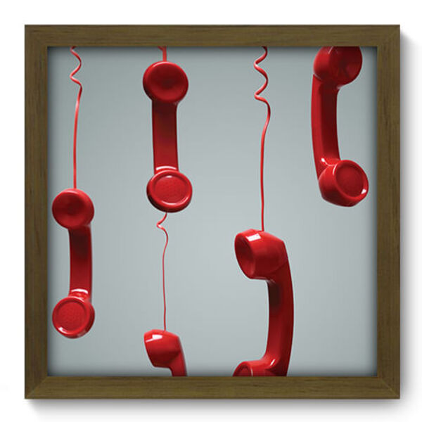 Quadro Decorativo - Telefone - 33cm X 33cm - 142qddm