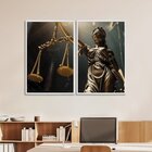 Quadro Decorativo Temático Direito Balança Da Justiça Com 2 T