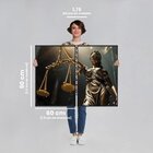 Quadro Decorativo Temático Direito Balança Da Justiça Com 2 T