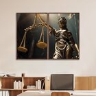 Quadro Decorativo Temático Direito Balança Da Justiça Com 2 T