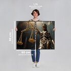 Quadro Decorativo Temático Direito Balança Da Justiça Com 2 T