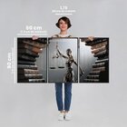 Quadro Decorativo Temático Direito Livros Com 3 Telas 60x90cm