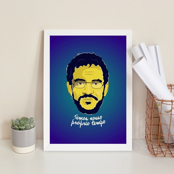 Quadro Decorativo Temos Nosso Próprio Tempo 45x34cm Moldura:m