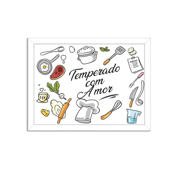Quadro Decorativo Temperado Com Amor