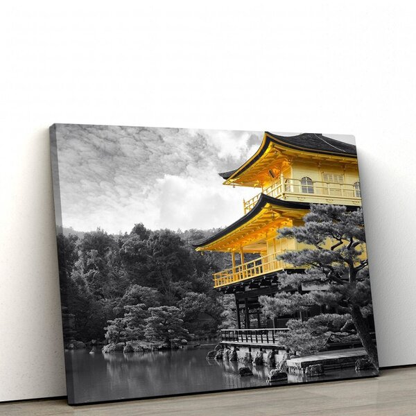 Quadro Decorativo Templo Oriental 40x60cm Sala ou Quarto