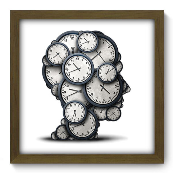 Quadro Decorativo - Tempo - 33cm X 33cm - 316qddm