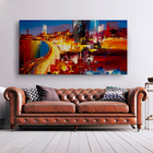 Quadro Decorativo Tendenci Abstração Urbana 200x100