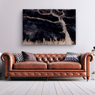 Quadro Decorativo Tendenci Abstract Black Wood 150x80