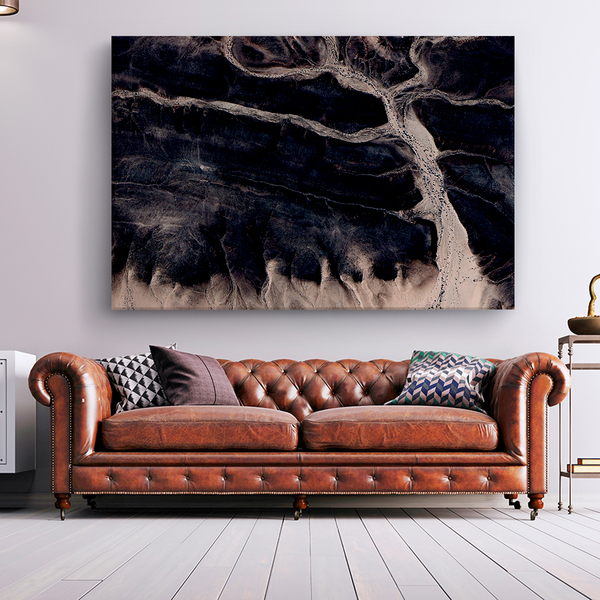Quadro Decorativo Tendenci Abstract Black Wood 200x135
