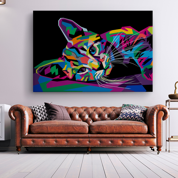 Quadro Decorativo Tendenci Abstract Cat 200x135