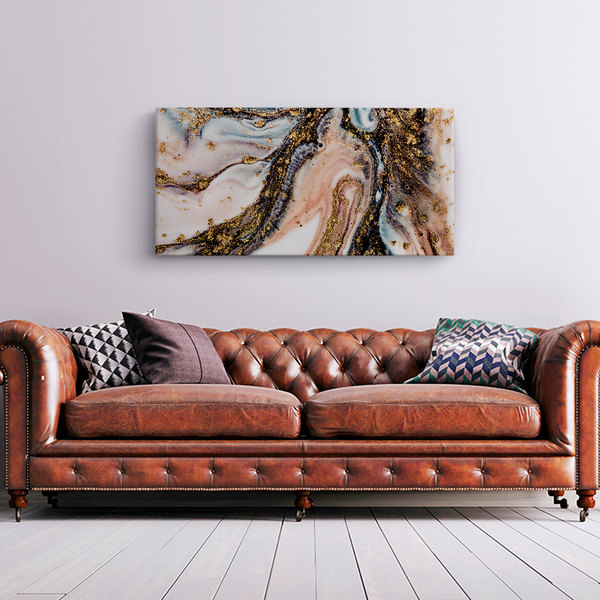 Quadro Decorativo Tendenci Abstrato Gold 120x60