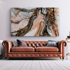 Quadro Decorativo Tendenci Abstrato Gold 200x120