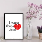 Quadro Decorativo Terapia Ocupacional 45x34cm Moldura:madeira