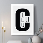 Quadro Decorativo Teu C(e)u 33x24cm Moldura Preta