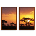 Quadro Decorativo Textura Cx Alta 2un 40x60 Árvore Sob O Sol