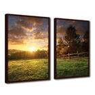 Quadro Decorativo Textura Cx Alta 2un 40x60 Campo Ensolarado