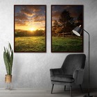 Quadro Decorativo Textura Cx Alta 2un 40x60 Campo Ensolarado