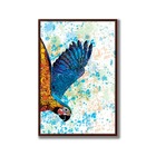 Quadro Decorativo Textura Cx Alta Arara Azul 1 Pç 40x60  - Mo