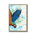 Quadro Decorativo Textura Cx Alta Arara Azul 1 Pç 40x60  - Mo