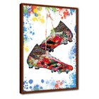 Quadro Decorativo Textura Cx Alta Chuteira Grafite 1x 40x60 -