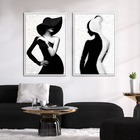 Quadro Decorativo Textura Cx Alta Estilo Mulher 2 Un 40x60  -