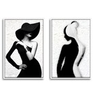 Quadro Decorativo Textura Cx Alta Estilo Mulher 2 Un 40x60  -