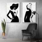 Quadro Decorativo Textura Cx Alta Estilo Mulher 2 Un 40x60  -
