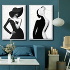 Quadro Decorativo Textura Cx Alta Estilo Mulher 2 Un 40x60  -