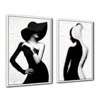 Quadro Decorativo Textura Cx Alta Estilo Mulher 2 Un 40x60  -