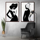 Quadro Decorativo Textura Cx Alta Estilo Mulher 2 Un 40x60  -