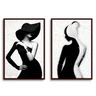 Quadro Decorativo Textura Cx Alta Estilo Mulher 2 Un 40x60  -