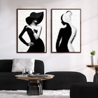Quadro Decorativo Textura Cx Alta Estilo Mulher 2 Un 40x60  -