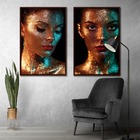 Quadro Decorativo Textura Cx Alta Pele Dourada 2 Un 40x60 - M