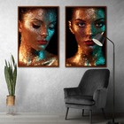 Quadro Decorativo Textura Cx Alta Pele Dourada 2 Un 40x60 - M