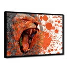 Quadro Decorativo Textura Cx Alta Rugido Leão 1 Pç 40x60  - M