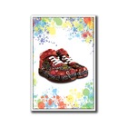 Quadro Decorativo Textura Cx Alta Tênis Grafitado 1 Pç 40x60