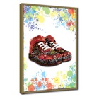 Quadro Decorativo Textura Cx Alta Tênis Grafitado 1 Pç 40x60